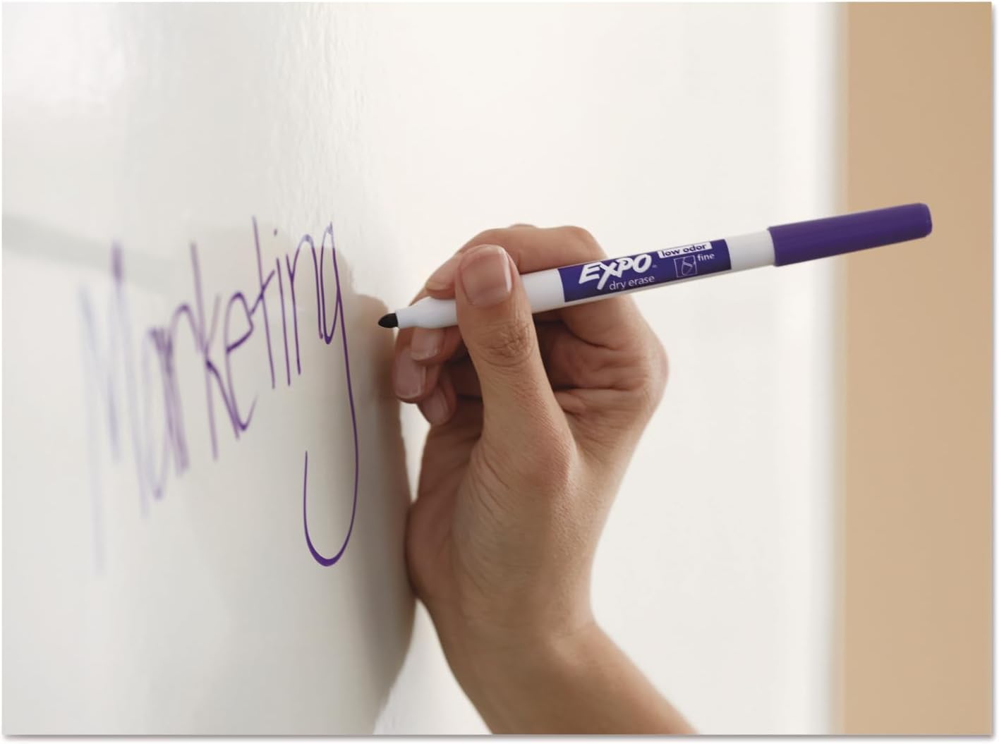 EXPO Dry Erase Markers, Low Odor Ink, Black, Fine Tip, 12 Count - Whiteboard, Calendar, Organization, Essential Supplies for Office, School, Classroom, Teachers