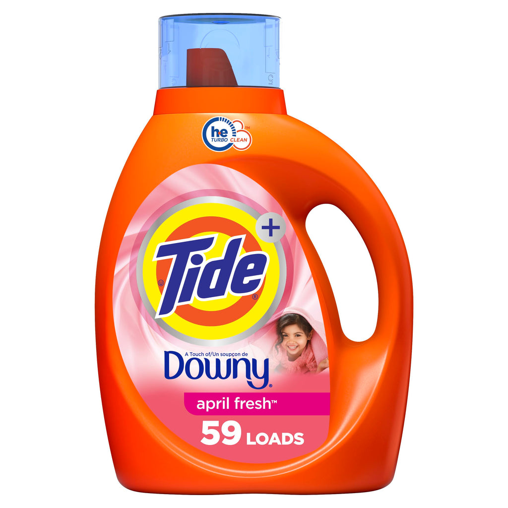 Tide Plus Boost of Ultra Downy Liquid Laundry Detergent, April Fresh Scent, 117 fl oz, 83 Loads, Laundry Detergent Liquid with Long-Lasting Freshness
