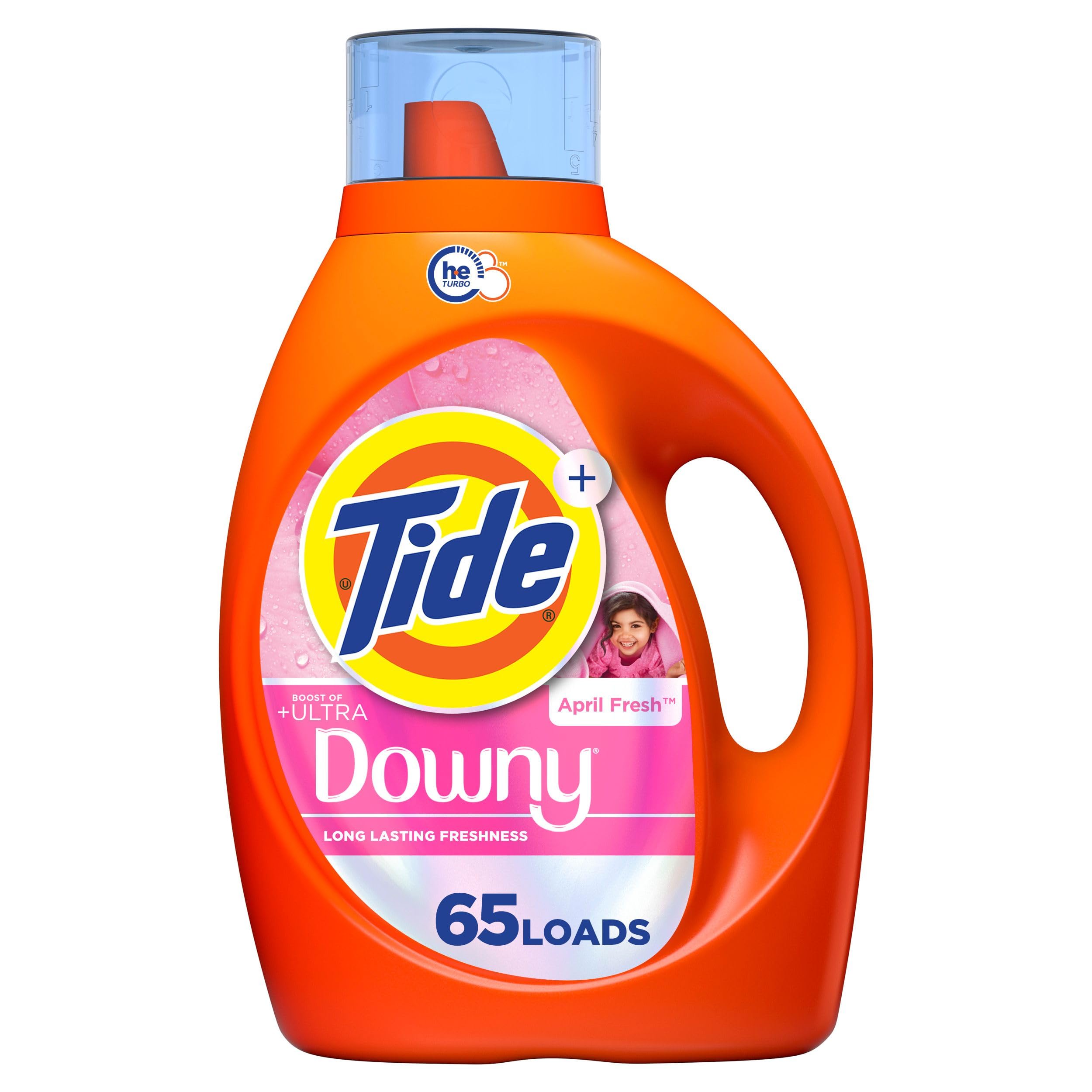 Tide Plus Boost of Ultra Downy Liquid Laundry Detergent, April Fresh Scent, 117 fl oz, 83 Loads, Laundry Detergent Liquid with Long-Lasting Freshness