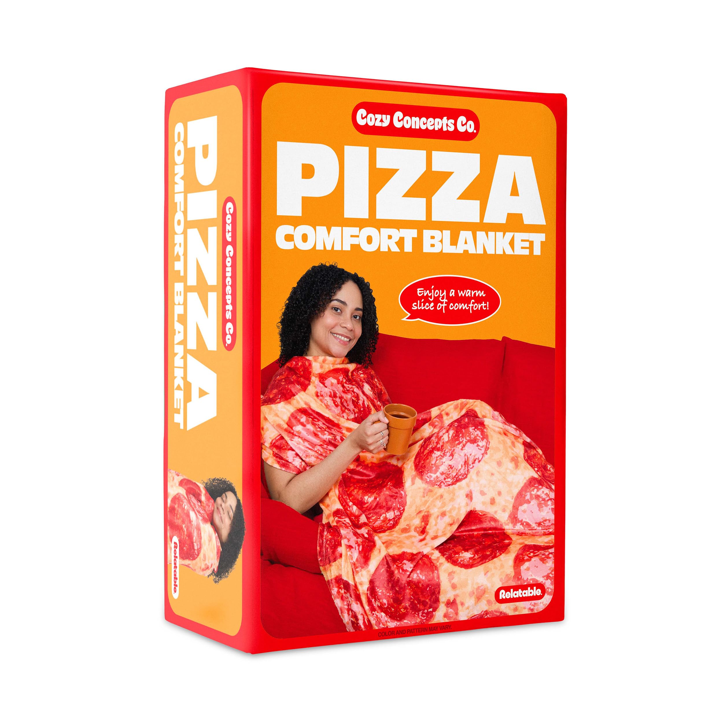 Cozy Concepts Co. Ramen Comfort Blanket by Relatable, Viral Trend Inspired, Looks Like a Giant Bowl of Ramen Noodles to Wrap Yourself Up In, Great for Room Decor or Gifts, Large Size 65” Throw Blanket