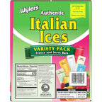 Wyler's Authentic Italian Ice, Fat Free Freezer Bars, Assorted Flavors (96ct - 2oz bars)