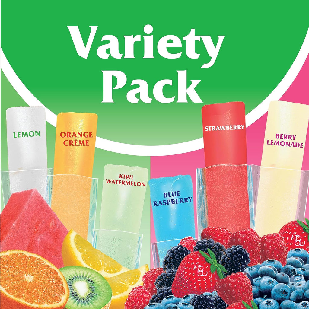 Wyler's Authentic Italian Ice, Fat Free Freezer Bars, Assorted Flavors (96ct - 2oz bars)