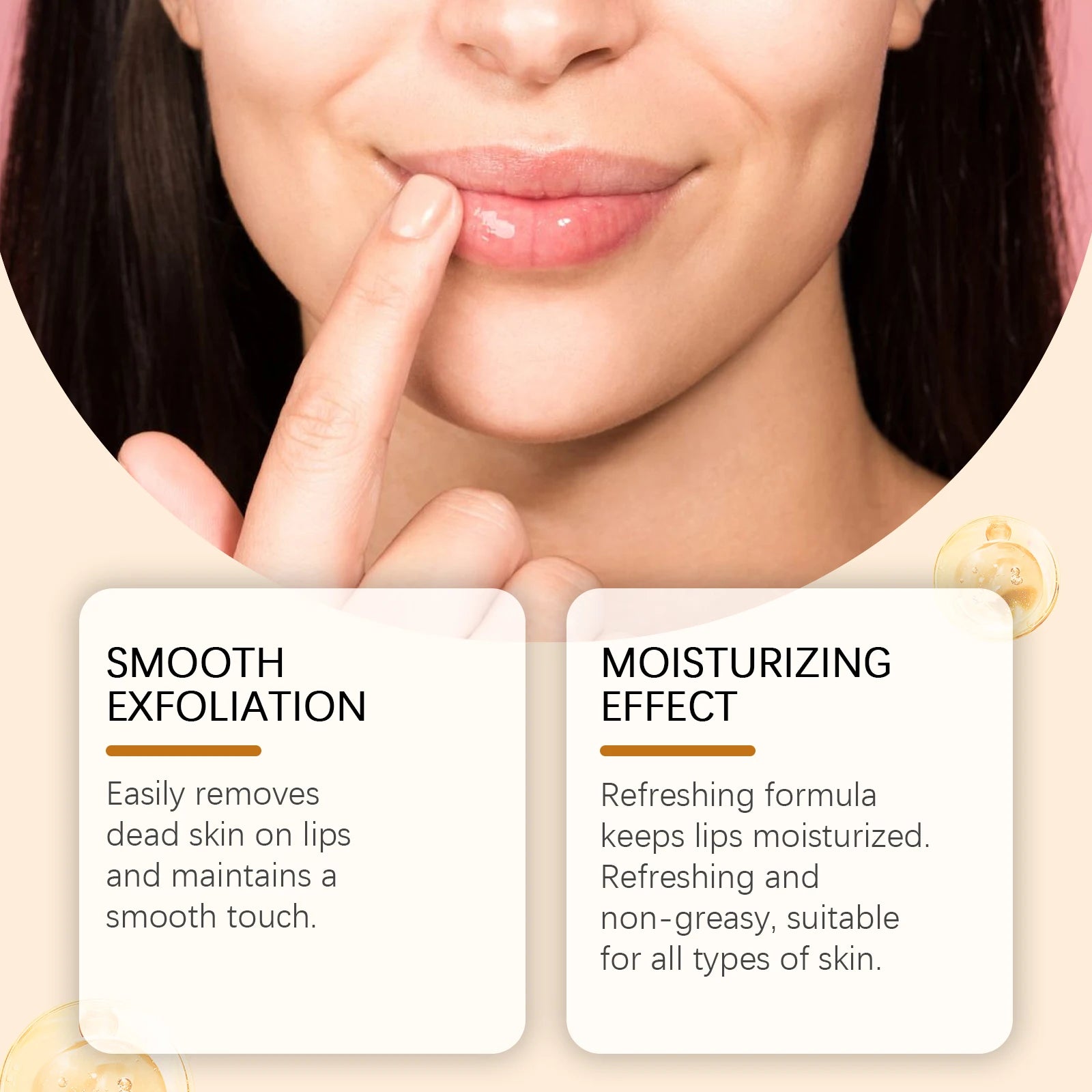 Ouhoe 50g Turmeric Lip Scrub Moisturizing Clean Dead Skin Exfoliating Plumping Lip Improve Dry Anti Crack Nourishing Lip Scrub