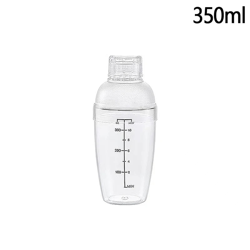 Plastic Cocktail Shaker Hand Shaker Cup with Scales 350ml/530ml/700ml/1000ml Milk Tea Wine Drink Shaker Mixer Bar Tool