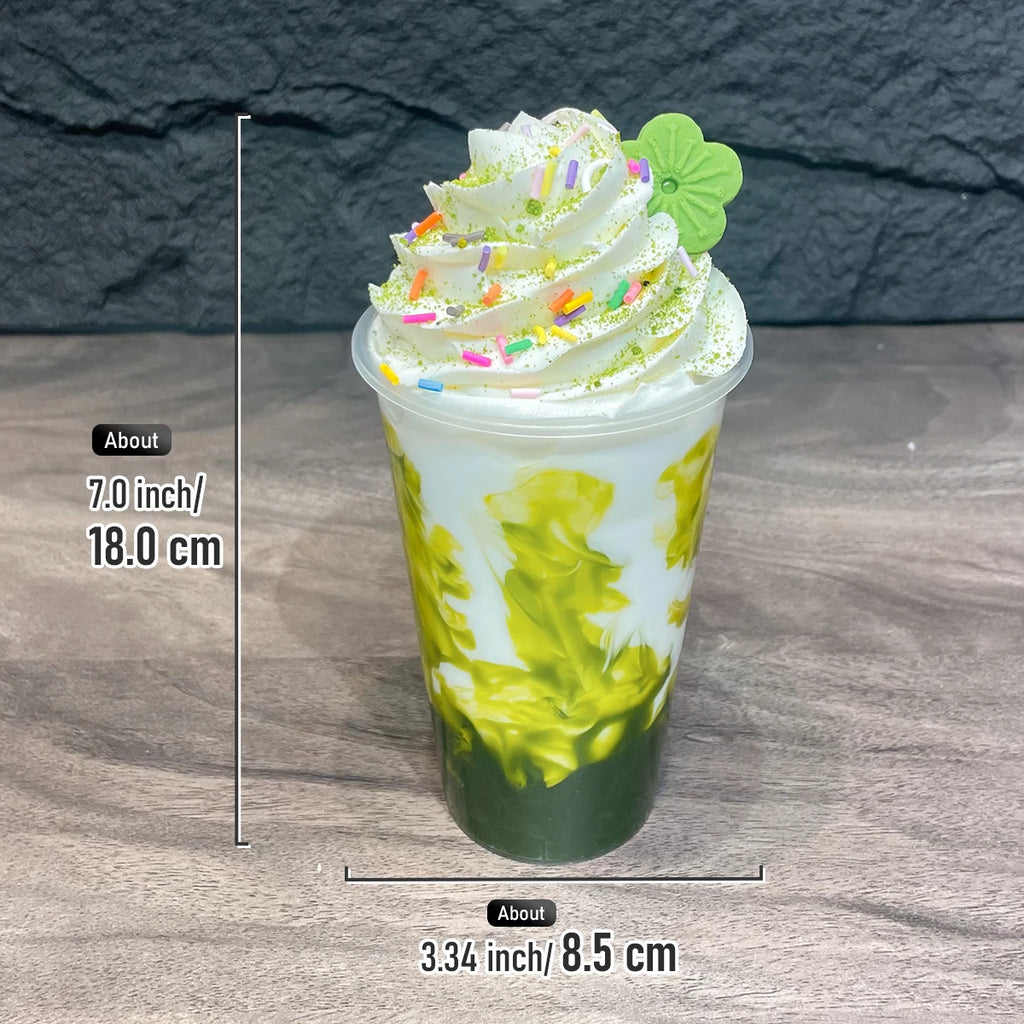 18cm Fake Bubble Milk Tea - Realistic Fruit Tea & Boba Drink Prop for Photography, Display, Prank, Party & Cafe Decor