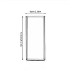 Square Simple Glass Cup Clear Cold Drink Juice Milk Glass Red Wine Beer Glass Coffee Cup Water Cup Drinking Utensils