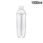 Plastic Cocktail Shaker Hand Shaker Cup with Scales 350ml/530ml/700ml/1000ml Milk Tea Wine Drink Shaker Mixer Bar Tool