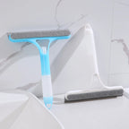 3-in-1 Glass Cleaning Tool for Home Bathroom Mirror and Windows, Water Wiper Squeegee for Shower and Glass Surfaces