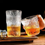 300ml/380ml Minimalist Style Glacier Cup Household Large Capacity Glass Cup Water Cup Drinking Glasses Tea Beverage Frosted Cups