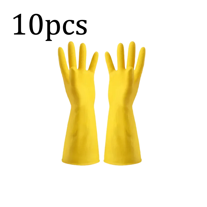 1/3/5/10PCS Heavy Duty Dishwashing Gloves Extra Latex Rubber Kitchen Cleaning Waterproof Wear Resistant Household Work Household