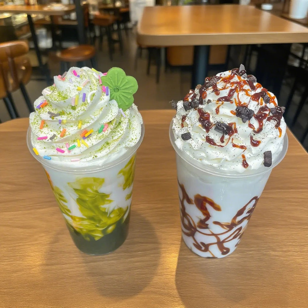 18cm Fake Bubble Milk Tea - Realistic Fruit Tea & Boba Drink Prop for Photography, Display, Prank, Party & Cafe Decor