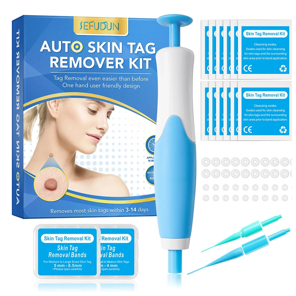 Rubber Rings Face Mole Removal Tool Kits Safety Painless Remove Skin Wart Kits Face Beauty Accessories for Neck Chin Back