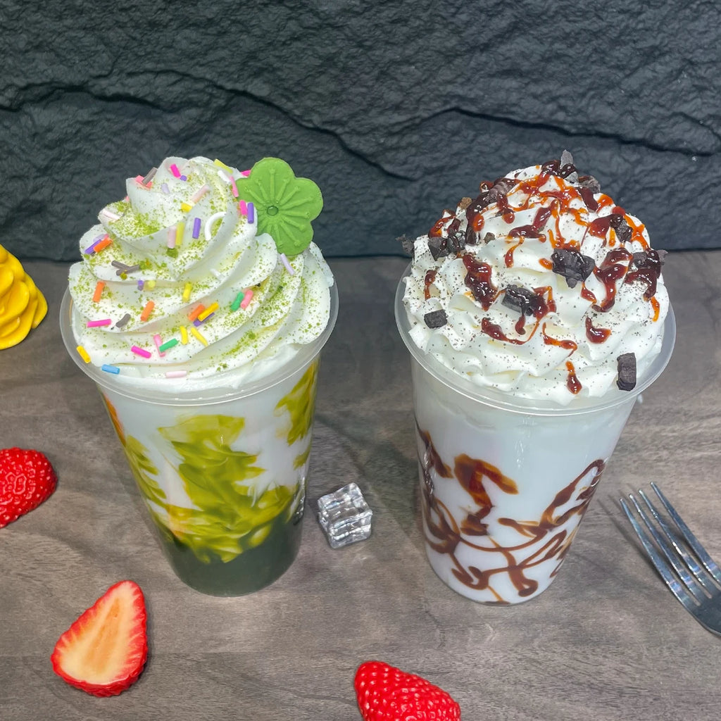 18cm Fake Bubble Milk Tea - Realistic Fruit Tea & Boba Drink Prop for Photography, Display, Prank, Party & Cafe Decor
