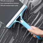 3-in-1 Glass Cleaning Tool for Home Bathroom Mirror and Windows, Water Wiper Squeegee for Shower and Glass Surfaces