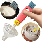 3 In 1 Bottle Brush Window  Brush Multifunctional Wine Glass Cleaner Brush Rotating Cup Lid Brush Kitchen Cleaning Tools