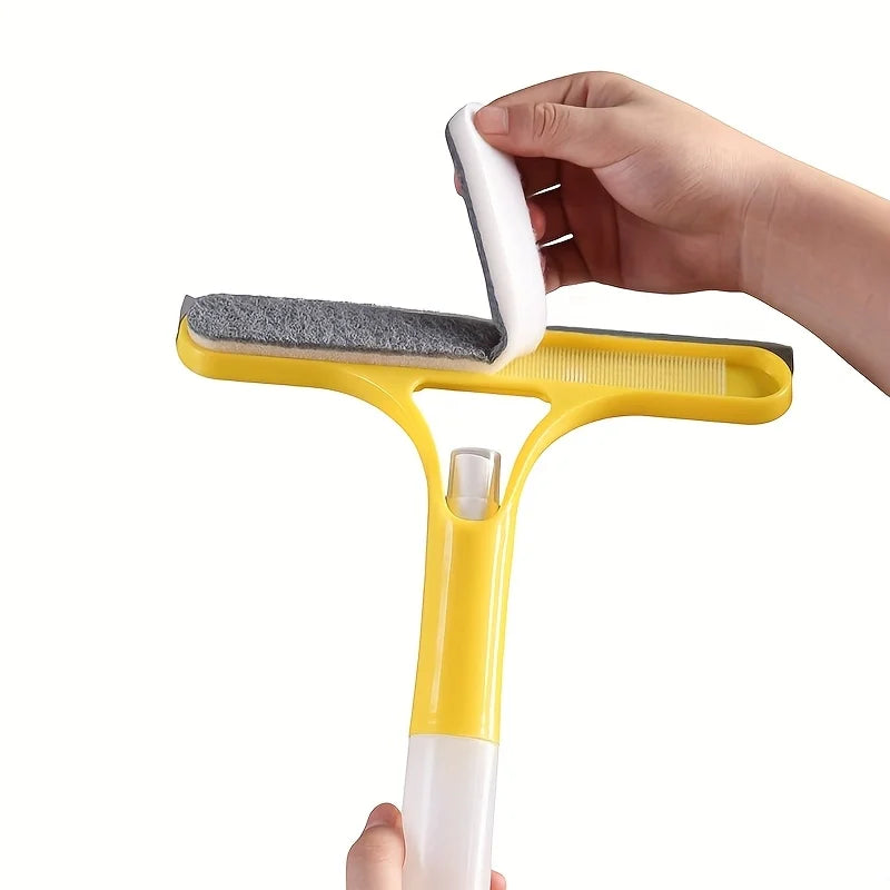3-in-1 Glass Cleaning Tool for Home Bathroom Mirror and Windows, Water Wiper Squeegee for Shower and Glass Surfaces
