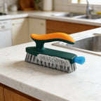 Multi-Surface Deep Gap Cleaning Brush - Flexible Scrubber for Bathroom Tiles, Grout, Corners & Toilets with Ergonomic Handle