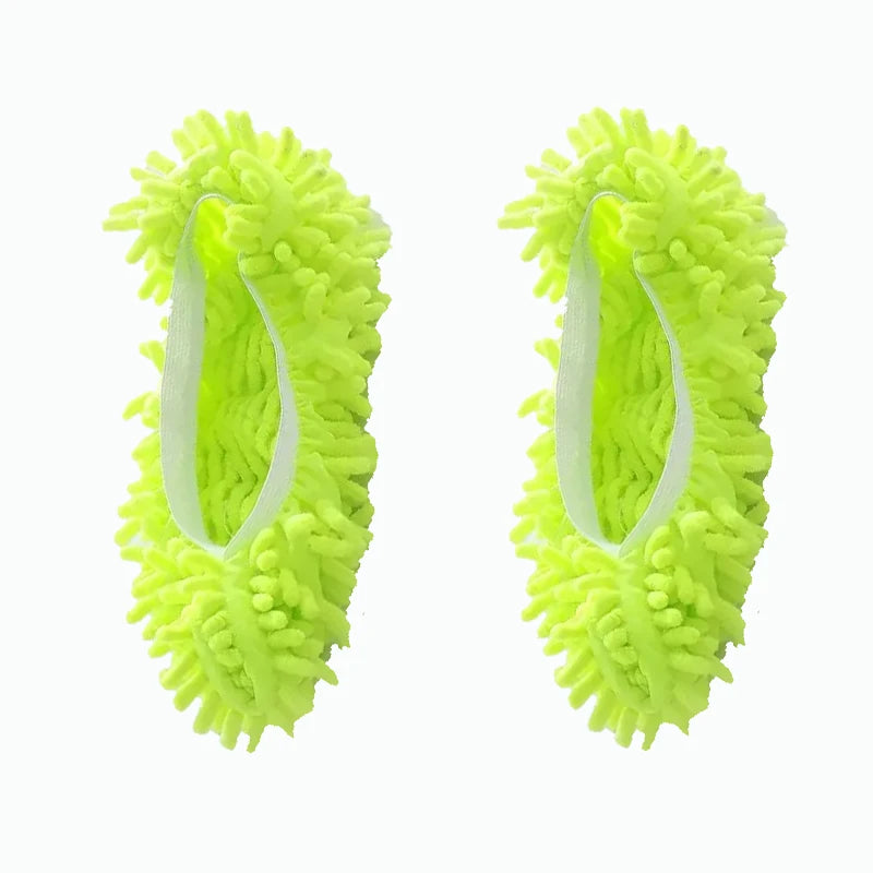 2pcs Dust Cleaner Grazing Slippers House Bathroom Floor Cleaning Mop Slipper Lazy Shoes Cover Chenille Duster Cloth
