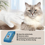 20pcs Pet Grooming Glove Wipes, Pet Deodorant Bath Gloves, No-Rinse, Remove Odor, Thickened Wipes for Pet Daily Care, Traveling