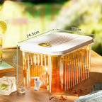 3L/L Large Capacity Cold Kettle with Faucet In Refrigerator Iced Beverage Drink Dispenser Refrigerator Fruit Beverage Bucket Jug