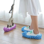 2pcs Dust Cleaner Grazing Slippers House Bathroom Floor Cleaning Mop Slipper Lazy Shoes Cover Chenille Duster Cloth
