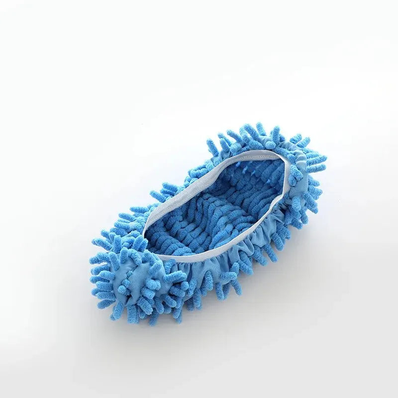 2pcs Dust Cleaner Grazing Slippers House Bathroom Floor Cleaning Mop Slipper Lazy Shoes Cover Chenille Duster Cloth