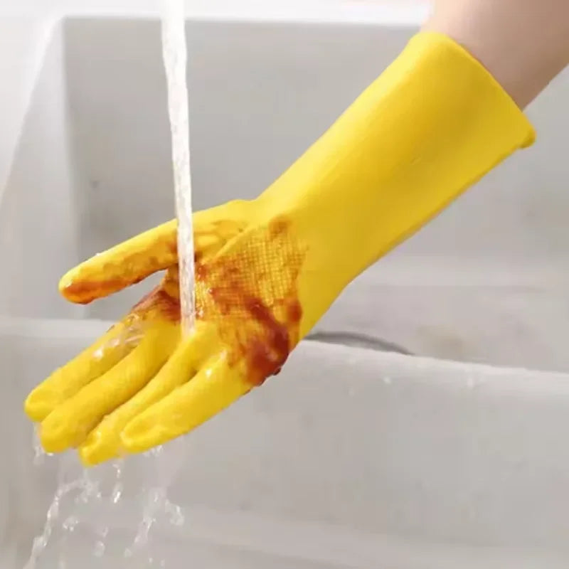1/3/5/10PCS Heavy Duty Dishwashing Gloves Extra Latex Rubber Kitchen Cleaning Waterproof Wear Resistant Household Work Household
