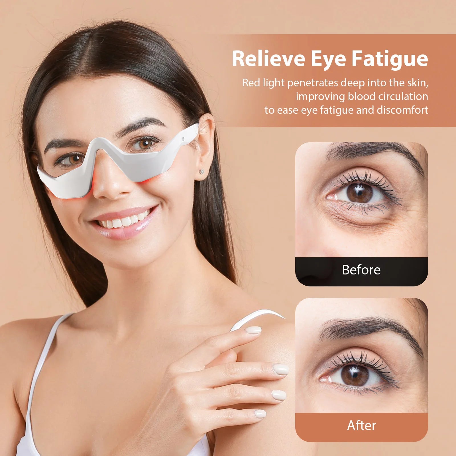EMS Redlight Eye Massage Eyes Beauty Device Removal Dark Circles Anti-eye Wrinkles Fatigue Relief