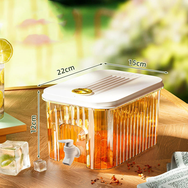 3L/L Large Capacity Cold Kettle with Faucet In Refrigerator Iced Beverage Drink Dispenser Refrigerator Fruit Beverage Bucket Jug