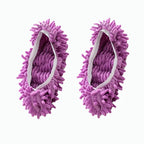 2pcs Dust Cleaner Grazing Slippers House Bathroom Floor Cleaning Mop Slipper Lazy Shoes Cover Chenille Duster Cloth
