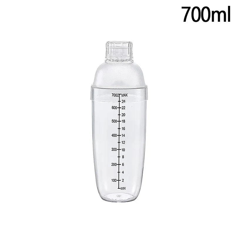 Plastic Cocktail Shaker Hand Shaker Cup with Scales 350ml/530ml/700ml/1000ml Milk Tea Wine Drink Shaker Mixer Bar Tool