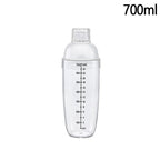 Plastic Cocktail Shaker Hand Shaker Cup with Scales 350ml/530ml/700ml/1000ml Milk Tea Wine Drink Shaker Mixer Bar Tool