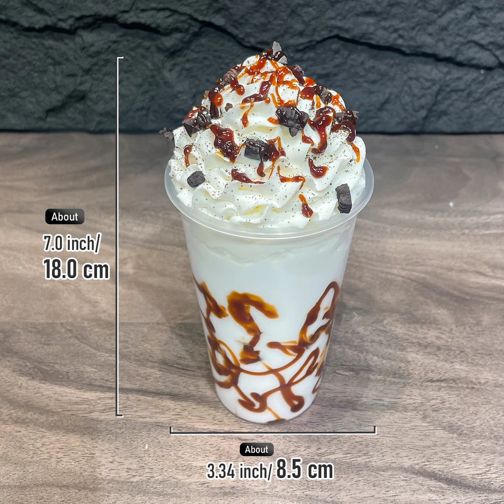 18cm Fake Bubble Milk Tea - Realistic Fruit Tea & Boba Drink Prop for Photography, Display, Prank, Party & Cafe Decor