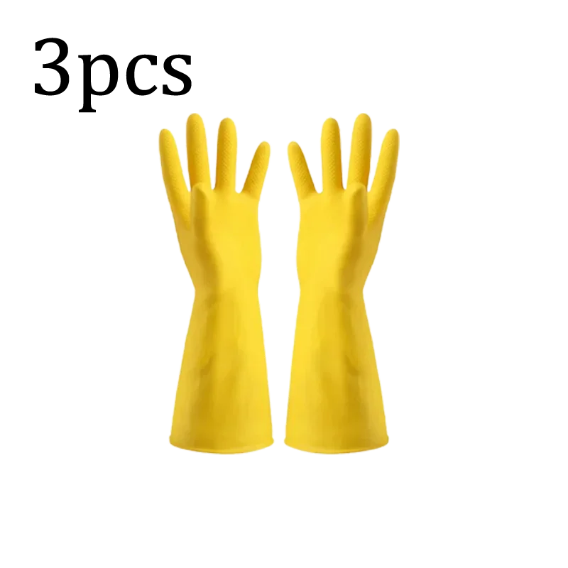 1/3/5/10PCS Heavy Duty Dishwashing Gloves Extra Latex Rubber Kitchen Cleaning Waterproof Wear Resistant Household Work Household