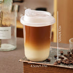 Disposable Thickened Cups - PET, Direct Drink Lid, Leak-Proof, Heat-Resistant, for Cafes & Milk Tea Shops