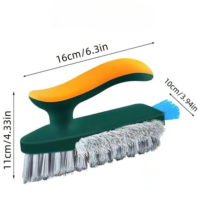 Multi-Surface Deep Gap Cleaning Brush - Flexible Scrubber for Bathroom Tiles, Grout, Corners & Toilets with Ergonomic Handle