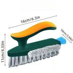 Multi-Surface Deep Gap Cleaning Brush - Flexible Scrubber for Bathroom Tiles, Grout, Corners & Toilets with Ergonomic Handle