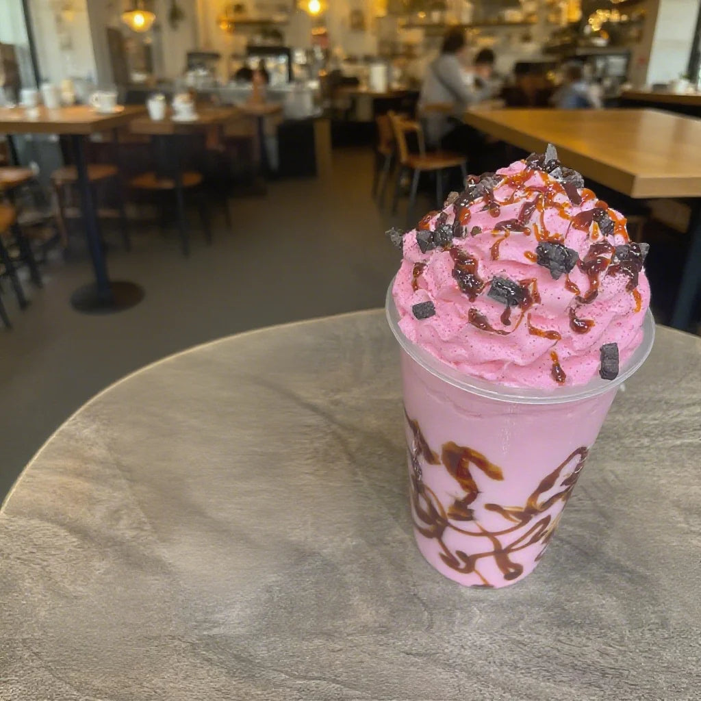 18cm Fake Bubble Milk Tea - Realistic Fruit Tea & Boba Drink Prop for Photography, Display, Prank, Party & Cafe Decor