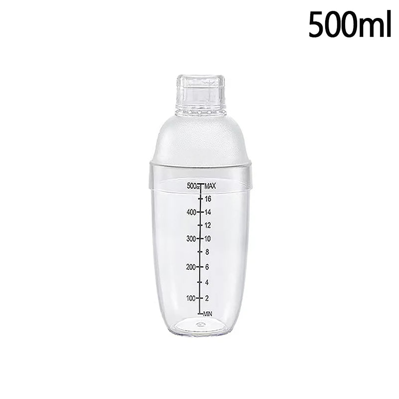 Plastic Cocktail Shaker Hand Shaker Cup with Scales 350ml/530ml/700ml/1000ml Milk Tea Wine Drink Shaker Mixer Bar Tool