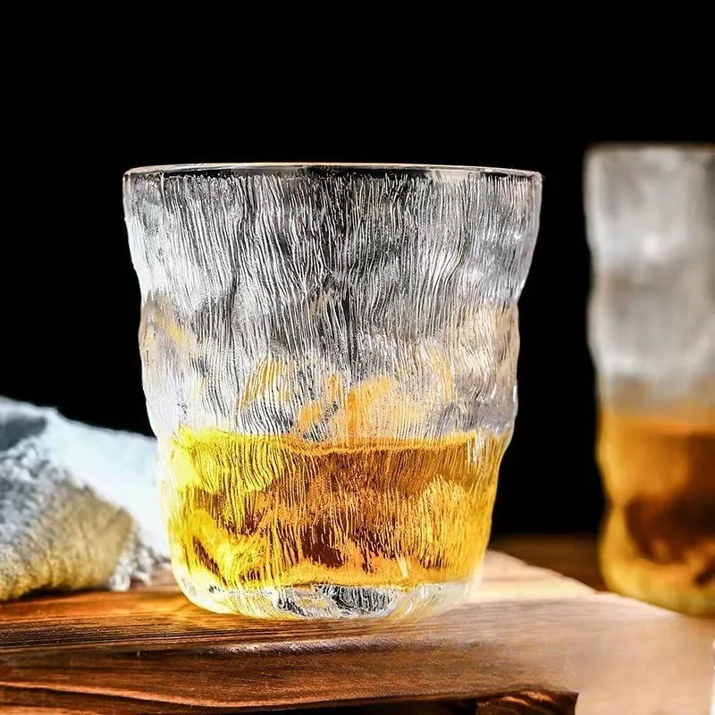 300ml/380ml Minimalist Style Glacier Cup Household Large Capacity Glass Cup Water Cup Drinking Glasses Tea Beverage Frosted Cups