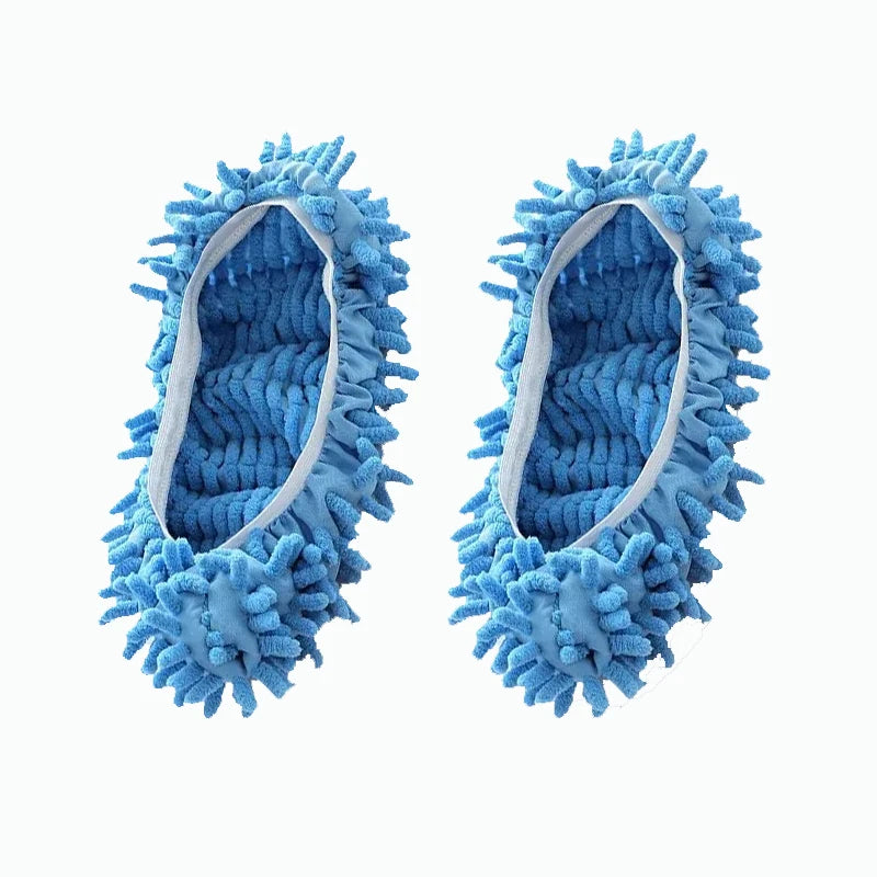 2pcs Dust Cleaner Grazing Slippers House Bathroom Floor Cleaning Mop Slipper Lazy Shoes Cover Chenille Duster Cloth